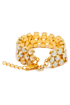 Rosanna Bracelet, 18k Gold-Plated Metal & Swarovski Crystals